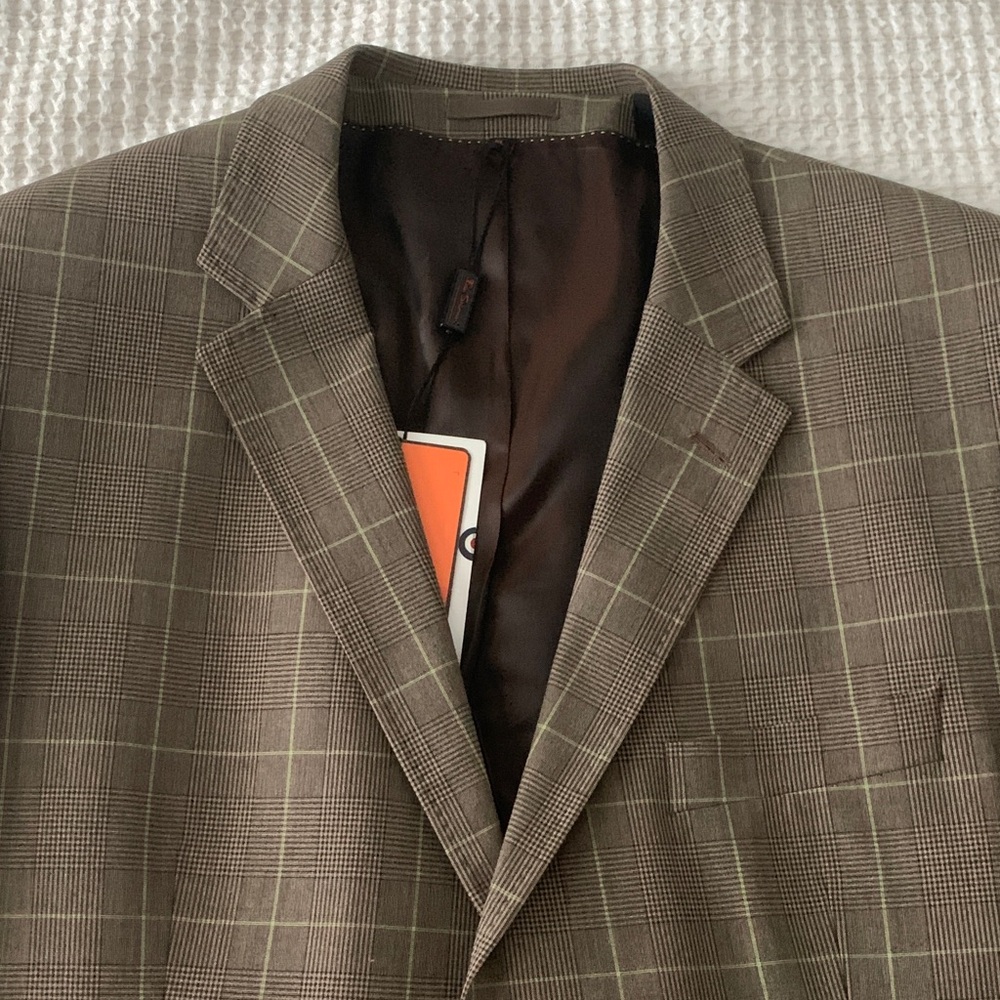 Ben Sherman Tan Checkered Blazer
